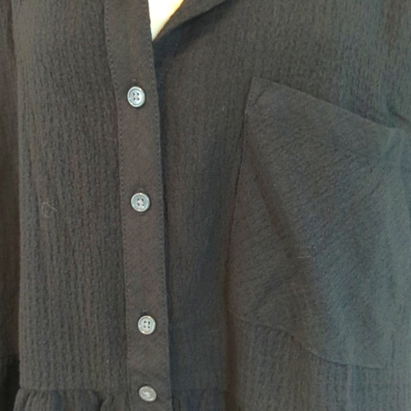 Torrid Peplum Crinkle Flannel Gauze Button Up Top 3X - Picture 10 of 16